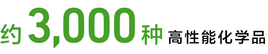 約3,000種のパフォーマンス・ケミカルス